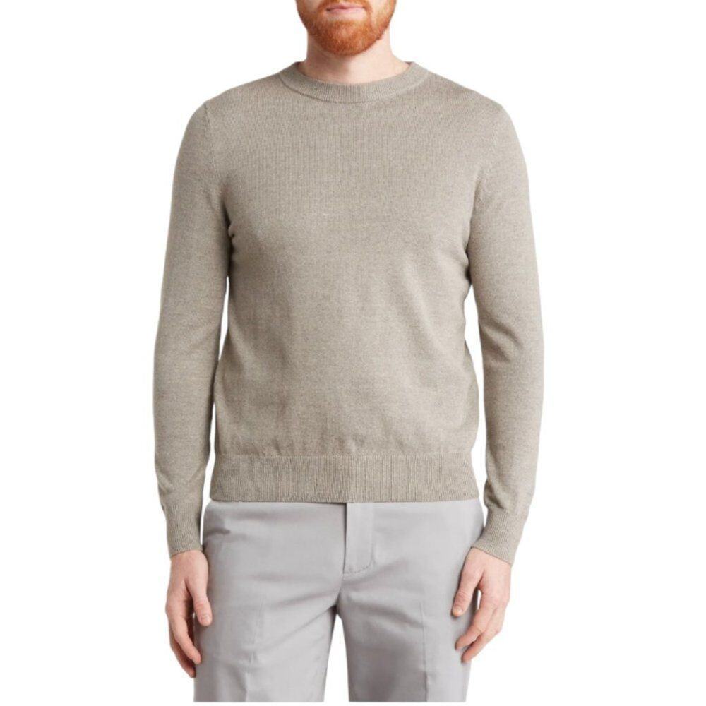 Jeff The Phil Beige Crewneck Sweater Size Large NWOT $80 MSRP